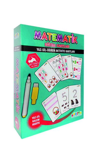 Okul Materyali Matematik Eğitim Kartları -yaz Sil Öğren