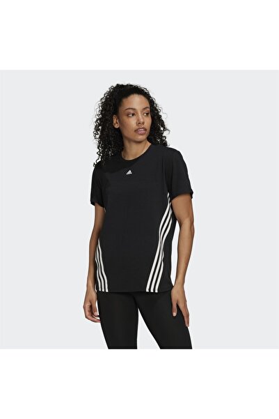 adidas Γυναικείο T-Shirt Trainicons με 3 Ρίγες Κοντομάνικο Μ