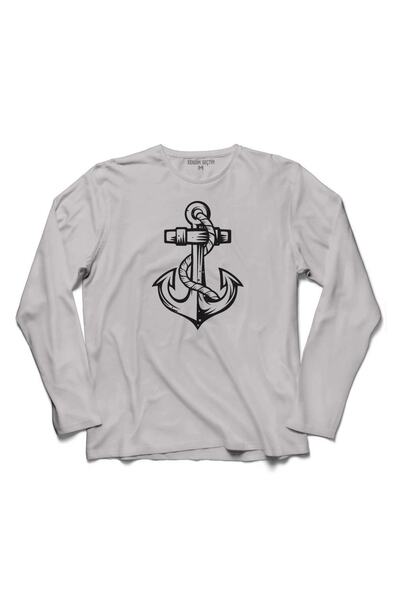 Kendim Seçtim Sailing Iron Anchor Anchor Navă Barcă Fisherman 2 Tricou cu mânecă lungă