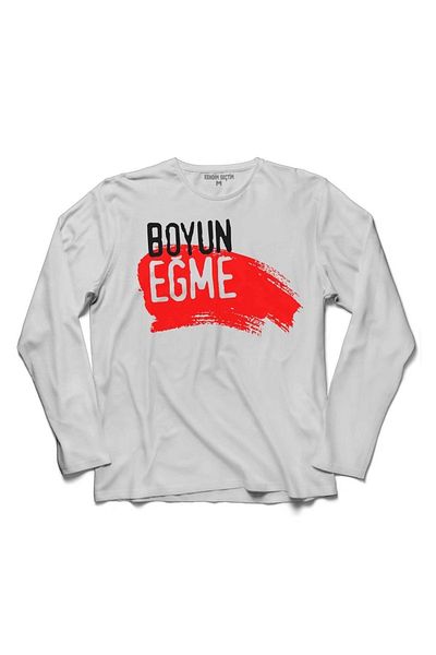 Kendim Seçtim Tricou cu mânecă lungă pentru gâtul de rezistență la acțiune