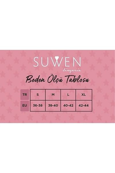 SUWEN Pachet de 3 chiloți din bumbac cu talie înaltă
