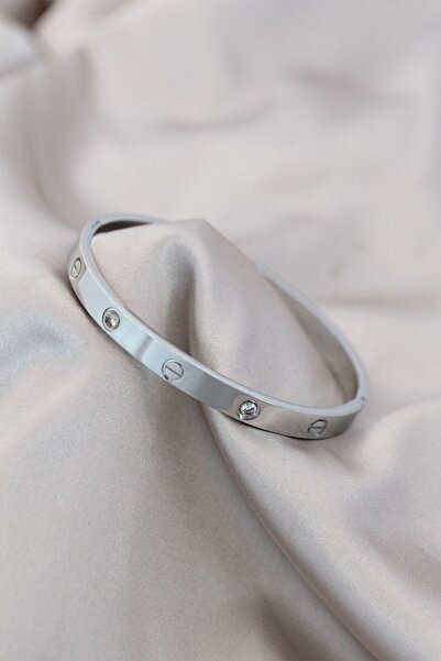 stainless steell Gümüş Cartiyer Çelik Bileklik
