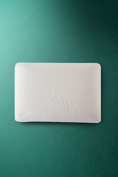 Homedius Orthopedic Cotton Visco Pillow - Neck Support, 60x40x12 Cm, 59x39 White