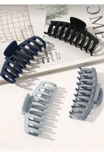 MAKSESUAR Γυναικεία πόρπη 4 τεμαχίων σε γκρι-μαύρο χρώμα, μεγάλη Xl (με δώρο ...