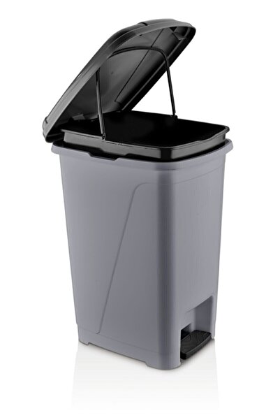 Violet 40 Litre Iç Kovalı Slim Pedallı Çöp Kovası Gri