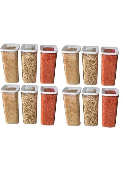 VİP AHMET 1700ml Storage Jars 12 Pieces