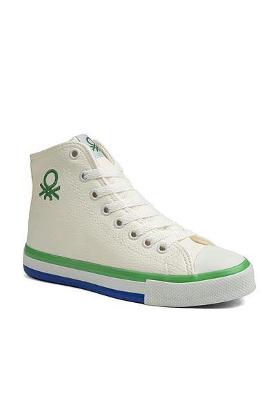 Benetton ® |   Bn-30726 - 3374 Alb Verde - Pantofi sport de damă