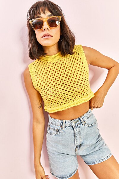 Bianco Lucci Women's Patterned Knitwear Blouse