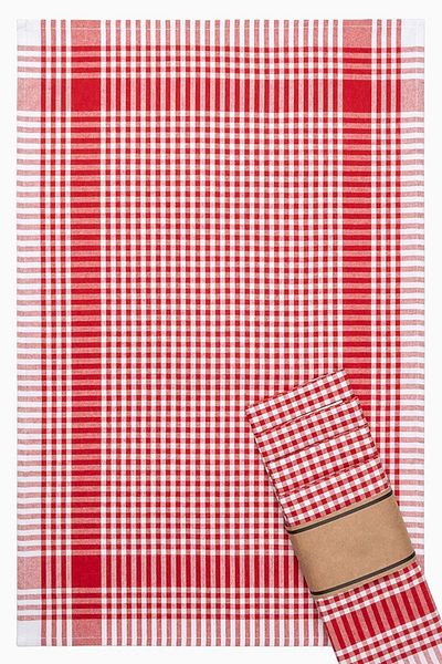 Soft Kare Petite Checkered Tea Towel, Lunch Mat, Serving Napkin, Kitchen Towel 2 Pack