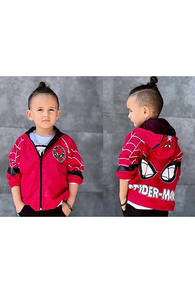YİGİT BUTİK Spiderman Printed Raincoat