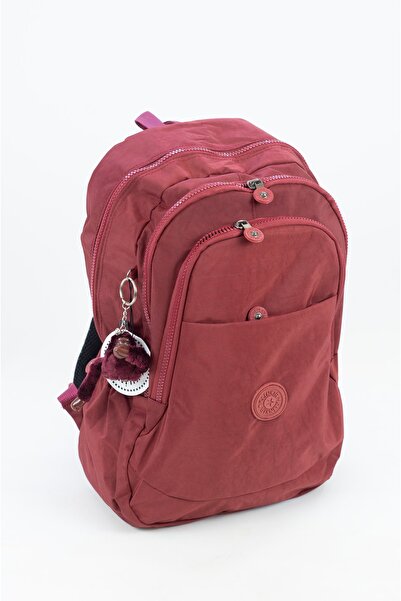 İMAKS Водостійка тканина Krinkıl / Klinkır з багатомісним спинкою та шкільною сумкою бордового кольору 8812