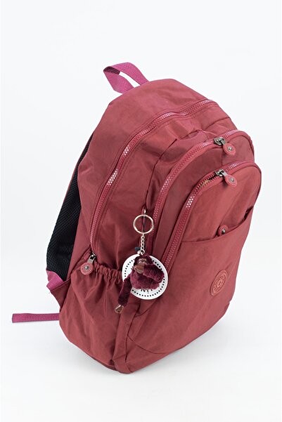 İMAKS Водостійка тканина Krinkıl / Klinkır з багатомісним спинкою та шкільною сумкою бордового кольору 8812