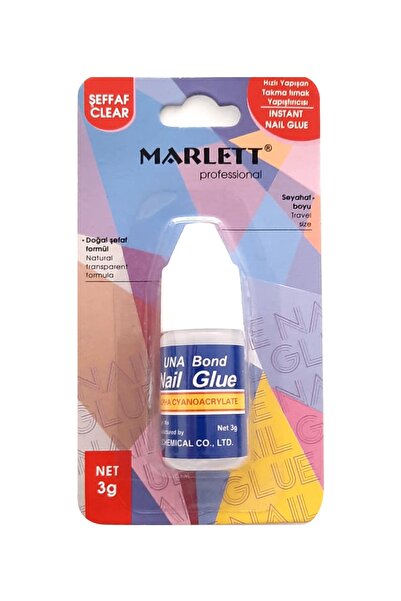 Marlett Takma Tırnak Yapıştırıcı Tips Yapıştırıcı Hızlı Yapıştırıcı Nail Glue 3g