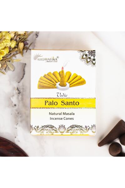 Organic Charcoal-Free Conical Incense with Palo Santo Fragrance