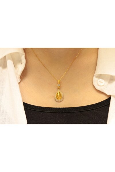 Hakan Güler Kuyumculuk Altın Zincirli Tuğralı Kolye Ucu