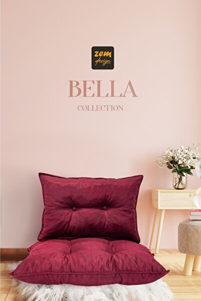 Zem Bella Petek Kalorifer Önü Ikili Minder Takımı Bordo