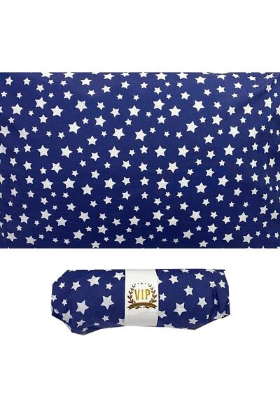 Vip Home Concept ملاءة سرير مفردة مرنة Ranforce Vip مقاس 100x200 سم نجمة زرقاء داكنة