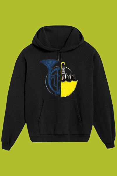 IvırZıvır Μαύρο φούτερ unisex με στάμπα How Met Your Mother