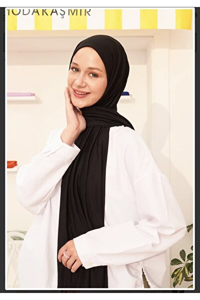 Modakaşmir Penye Siyah Rengi Şal