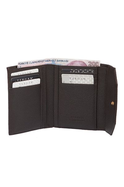 Tergan Brown Leather Women's Wallet 05809h6c
