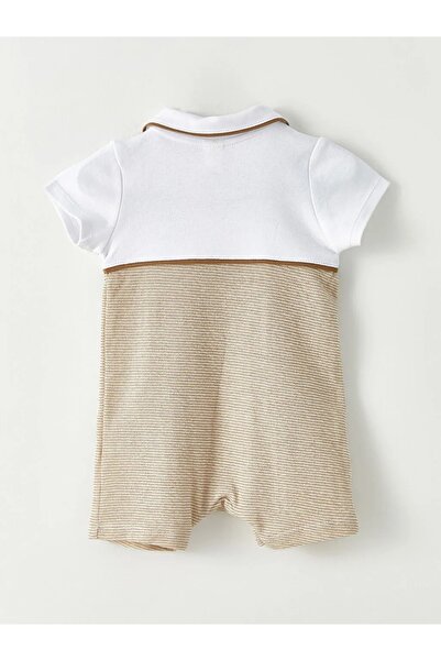 LC Waikiki Βρεφική φόρμα αγοριού με κοντό μανίκι με λεπτομέρεια