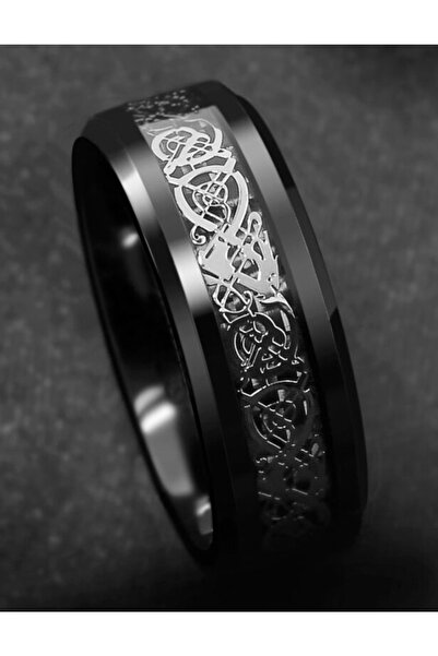 Modaadresiniz خاتم منقوش للرجال من الفولاذ المقاوم للصدأ