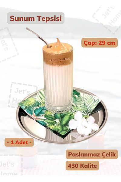 Jet's Home Presentation Tray 29 Cm Stainless Steel Serving Tray
