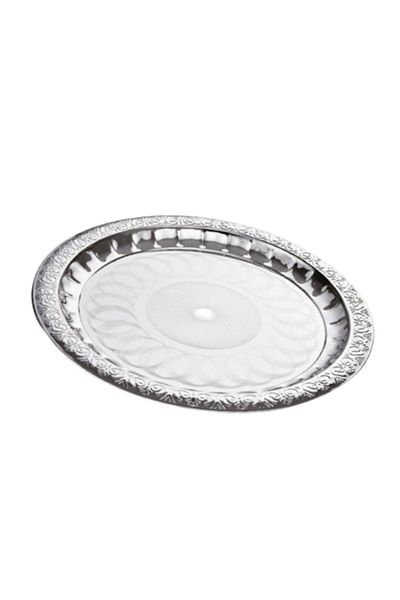 Jet's Home Steel Tea Tray 40 Cm Stainless Steel Tray