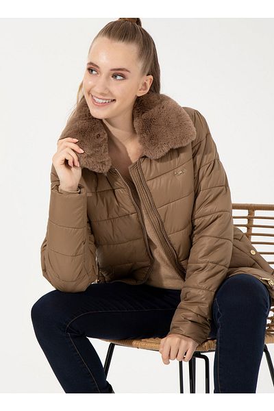 U.S. Polo Assn. Palton de damă mustar Paz22k