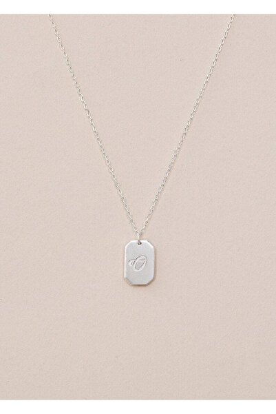 Genel Markalar 925 Ayar Gümüş Künye Harf Kolye