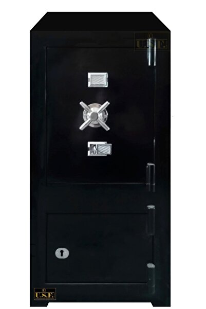 USF Ev Ve Ofis Tipi Çelik Para Kasası 85 Cm 50 Kg Güvenli Para Kasaları -siyah
