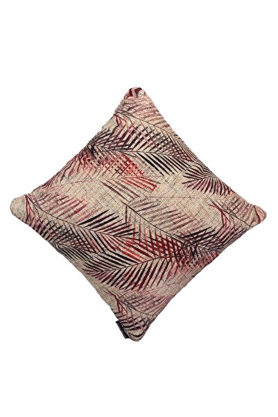 Ju Yaratıcı Tasarım Linen Throw Pillow Pillow Case Patterned Beige Red