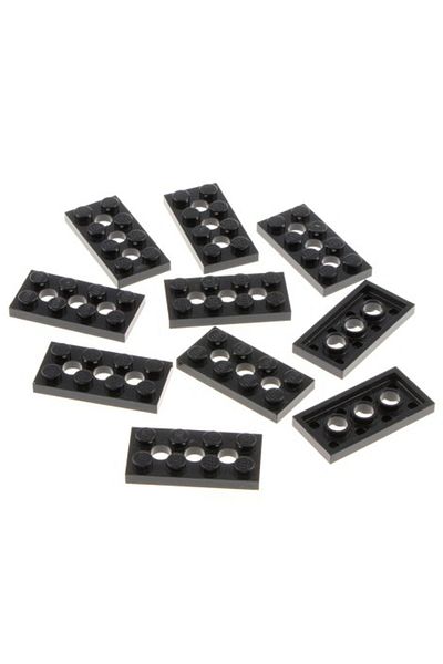 LEGO Original Technic Moc Custom Plate 2 X 4 Flat Brick with Pin Hole in the Middle Black 8 Pieces to Send