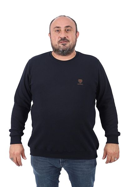 MocGrande Φούτερ μεγάλου μεγέθους Gipeli Casual 22712-σκούρο μπλε