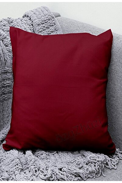 perlina home غطاء وسادة باللون العنابي مقاس 40 × 40 سم