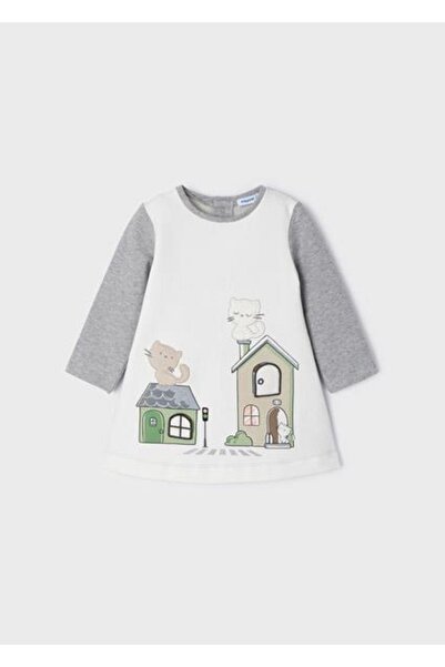 MAYORAL Kız Bebek Gri Elbise