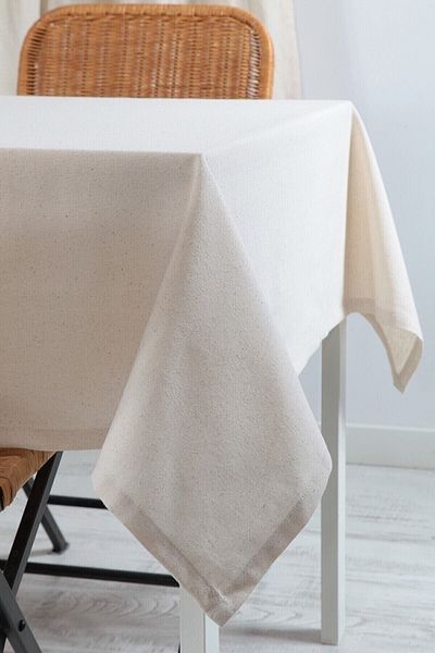 Emtory Home Natural Cotton Linen Tablecloth