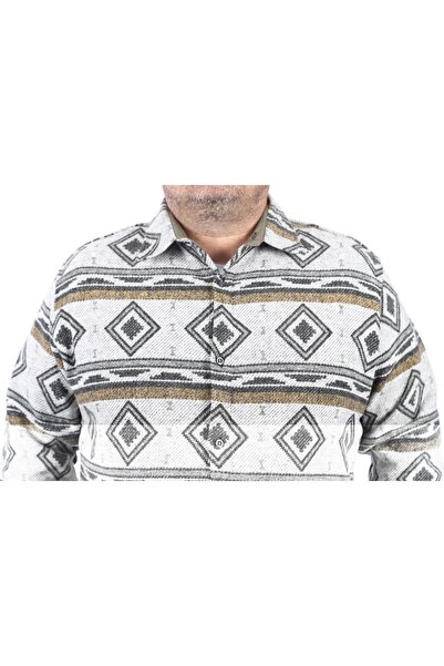 Starbattal Plus Size Lumberjack Shirt Gray Wolves 22213-green