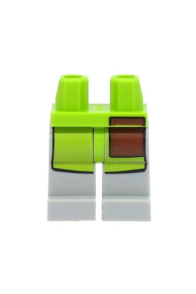 LEGO Original Accessory Minifigure Minifigure Legs Pistachio Green Apron Gray Trousers 1 Piece