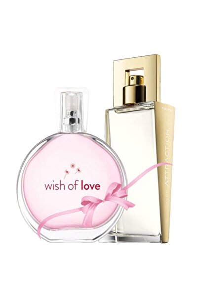 AVON Attraction Edp 50 ml Kadın + Wish Of Love Edt 50ml Kadın Seti