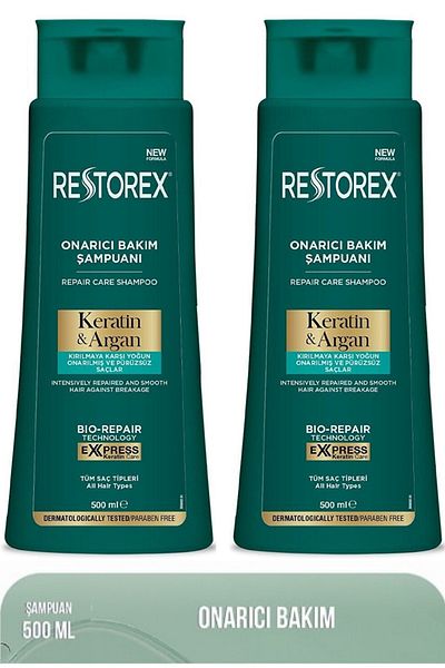 Restorex Keratin & Argan šampon 500 ml 2 kusy