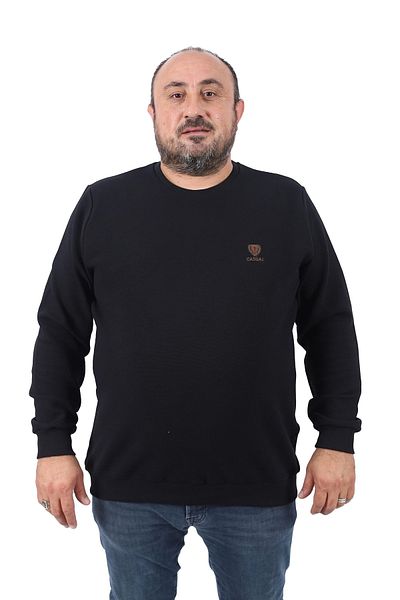 Starbattal Φούτερ μεγάλου μεγέθους Gipeli Casual 22712-μαύρο