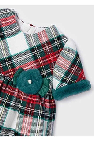 MAYORAL Kız Bebek Ekose Elbise Kırmızı 2942