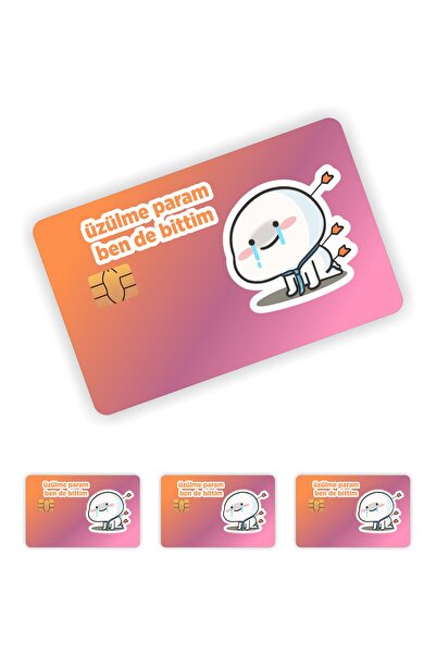 Quart Aksesuar 4 Adet Qubby Üzülme Param Kart Kaplama Sticker Kart Etiketi