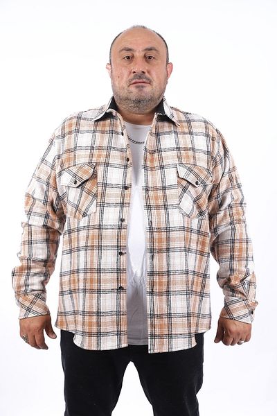 MocGrande Риза Lumberjack Plus Size Sportsman 22215 - кафява