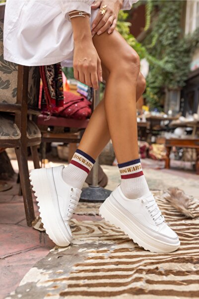 ANGELİNA JONES حذاء لينكولن الرياضي الأبيض للنساء