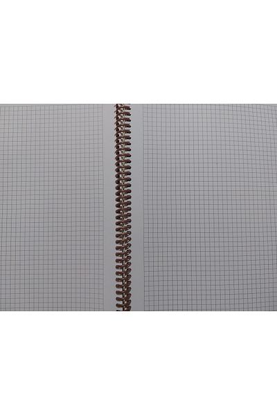 Mynote A4 80 Sheets Checked Ring Binder Notebook Pastel Color Plastic Cover Eye-Free Cream Color Paper