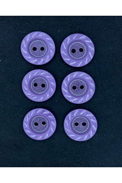 Turuncu Tuhafiye 6'lı Düğme Seti Mor 1.75 Cm
