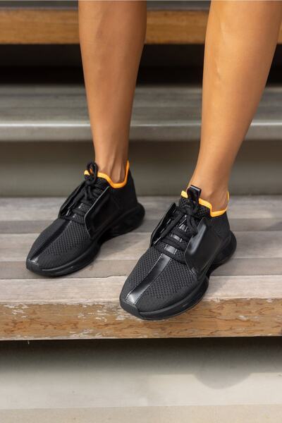 ANGELİNA JONES Lucas Kadin Siyah Trıko Sneaker