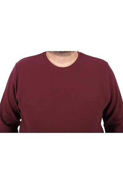 MocGrande Gipeli Sweat Crew Neck Wreath 22713-μπορντό